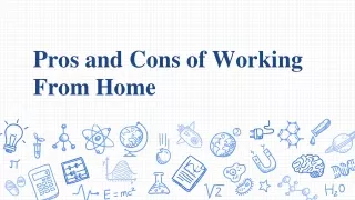 employees working from home pros and cons