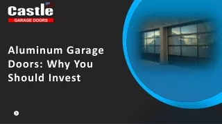 Aluminum Garage Doors: Why You Should Invest