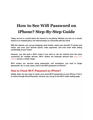 how to see wifi password on iphone step by step