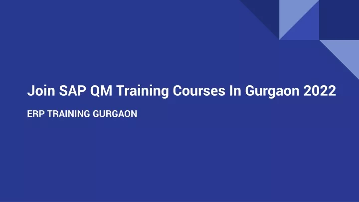 join sap qm training courses in gurgaon 2022