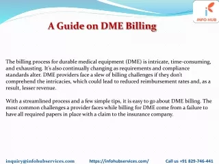 a guide on dme billing