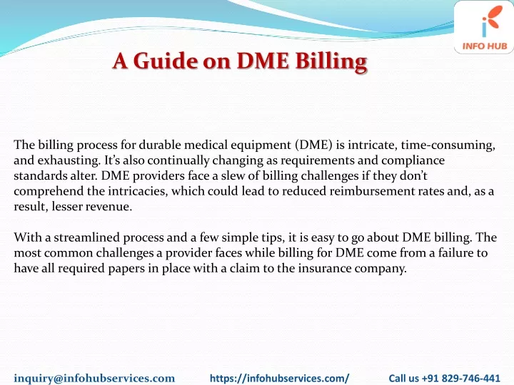 PPT - A Guide On DME Billing PowerPoint Presentation, Free Download ...