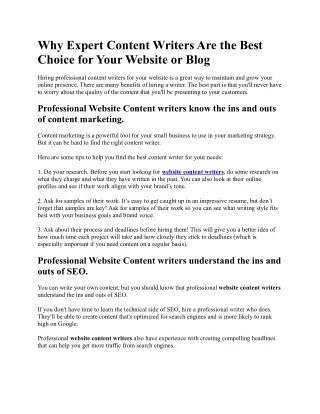 Why Hiring Professional Content Writers Is Best for Your Website or Blog.docx