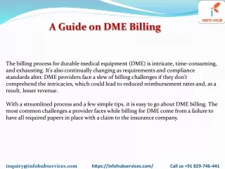 a guide on dme billing