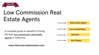Low commission real estate agents -Flatraterealestate