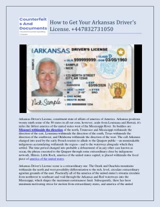 How to Get Your Arkansas Driver's License.  447832731050