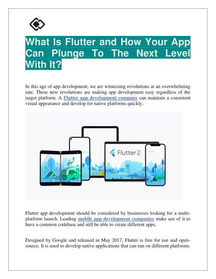 what is flutter and how your app can plunge