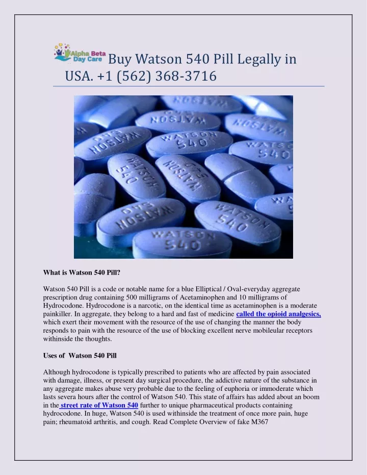 buy watson 540 pill legally in usa 1 562 368 3716