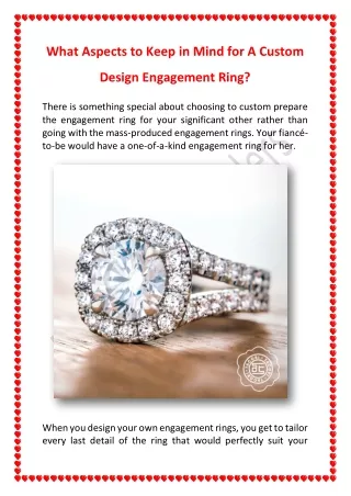What Aspects to Keep in Mind for A Custom Design Engagement Ring_NederlandJewelers