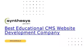 Best Educational CMS Website Development Company | Synthesys