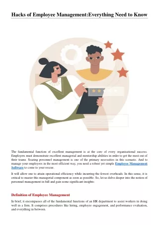 hacks of employee management everything need