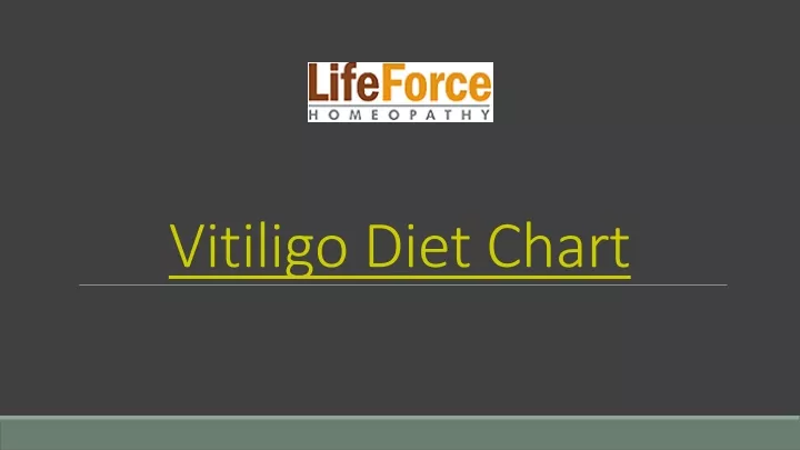 vitiligo diet chart