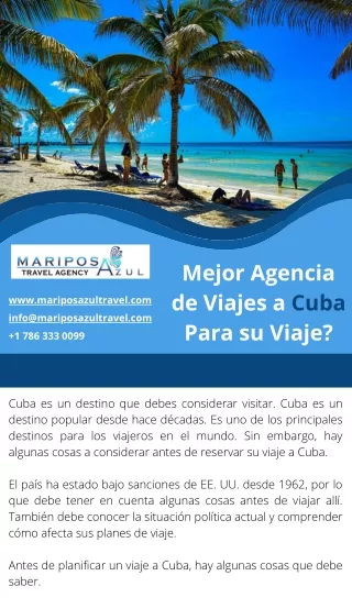 ¿Cómo Encontrar la Mejor Agencia de Viajes a Cuba Para su Viaje?