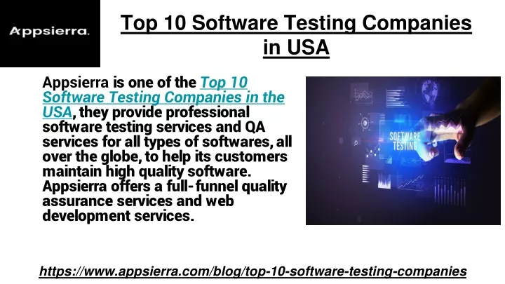 top 10 software testing companies in usa