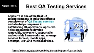 best qa testing services