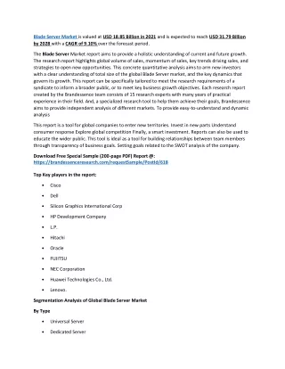 blade server market is valued