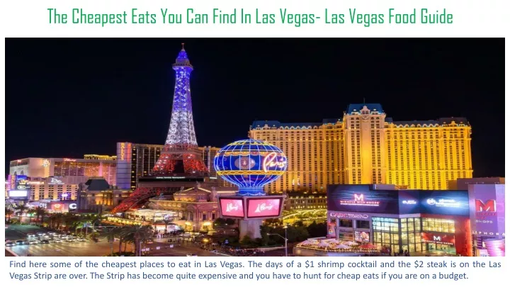 the cheapest eats you can find in las vegas