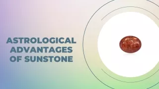 Astrological Advantages of Sunstone