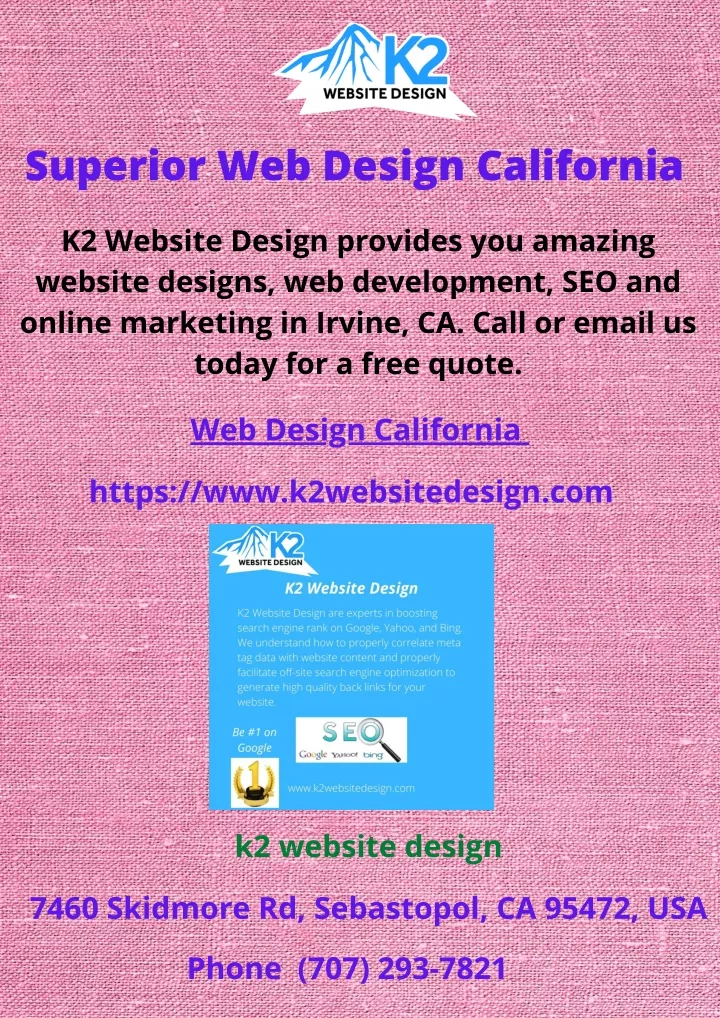 superior web design california