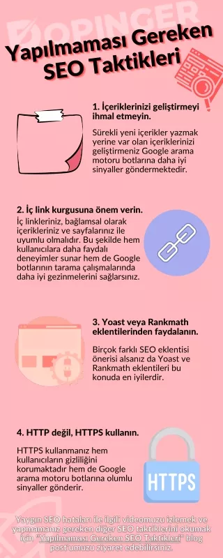 Yapilmamasi Gereken SEO Taktikleri