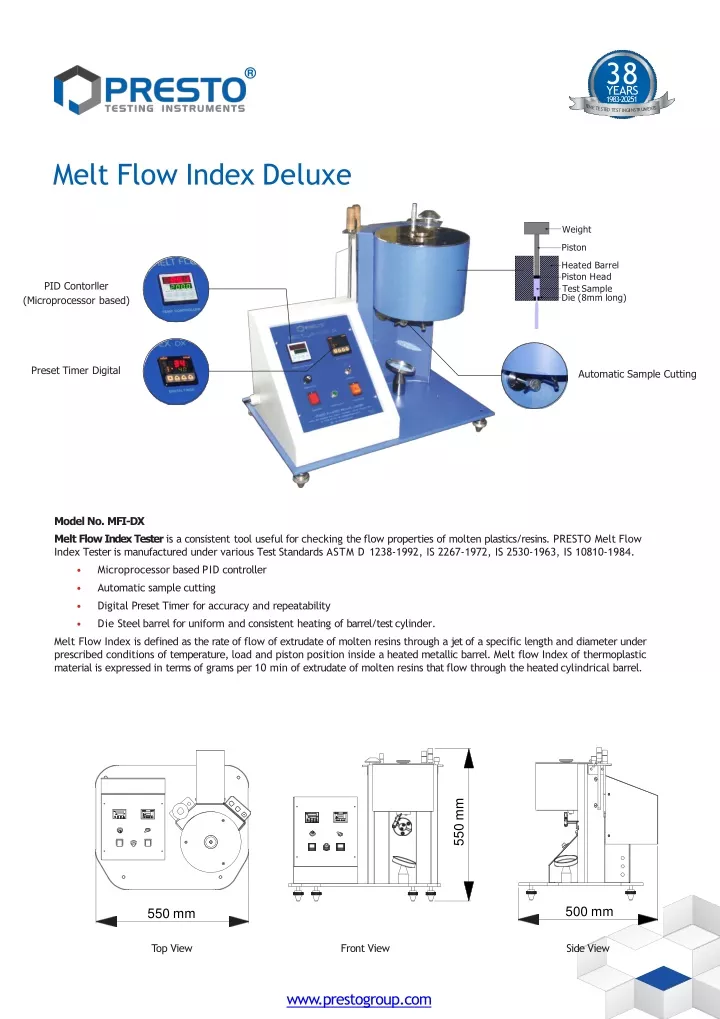 PPT - Get to know Specification and feature of Melt Flow Index Tester ...