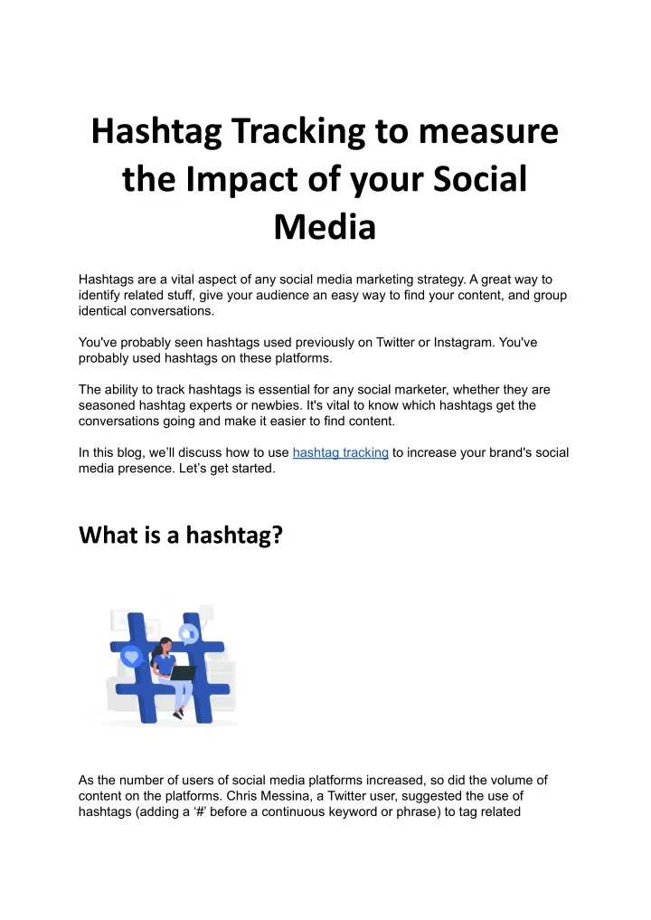 hashtag tracking to measure the impact of your