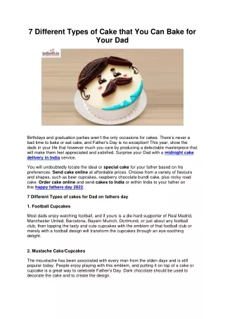 7 different types of cake that you can bake