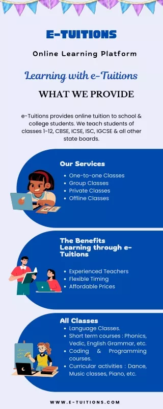 Online tuition website for school and college students