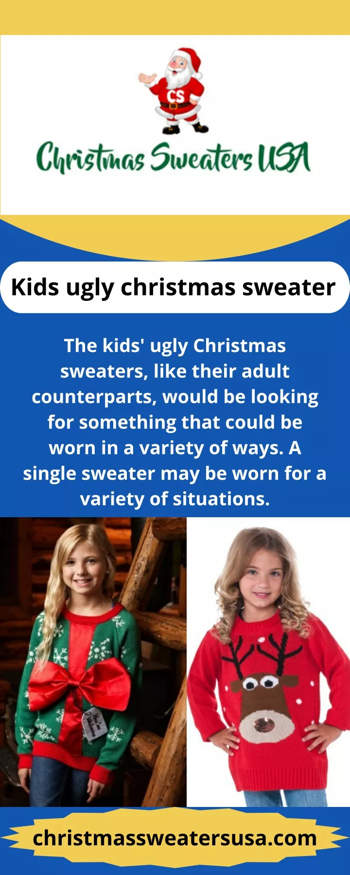 kids ugly christmas sweater