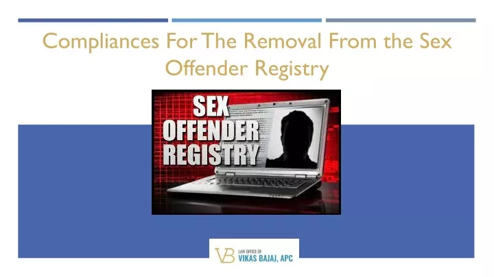 compliances for the removal from the sex offender registry
