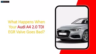 What Happens When Your Audi A4 2.0 TDI EGR Valve Goes Bad