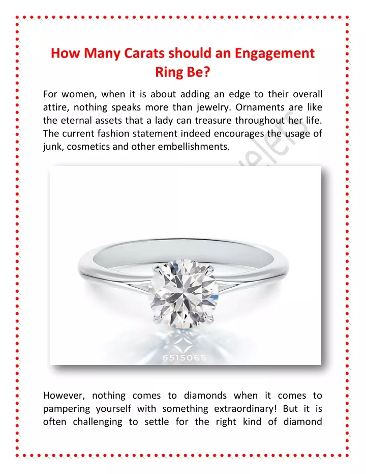 how many carats should an engagement ring be