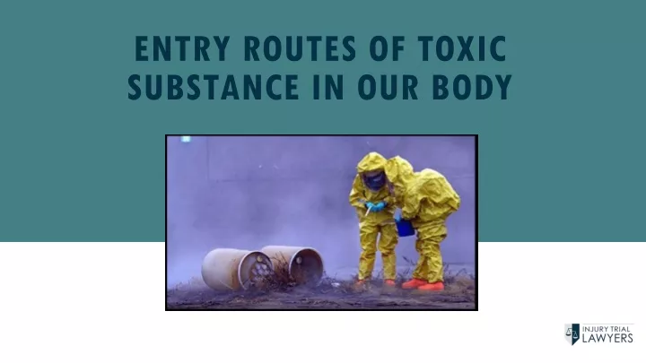 entry routes of toxic substance in our body