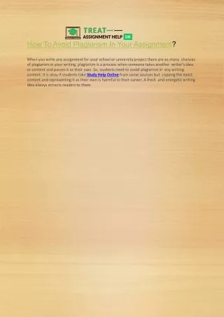 how to avoid plagiarism in your assignment