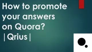 How to promote your answers on Quora