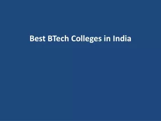 best btech colleges in india