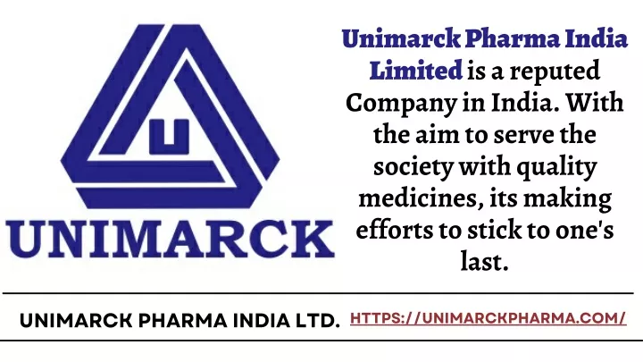 unimarck pharma india limited is a reputed
