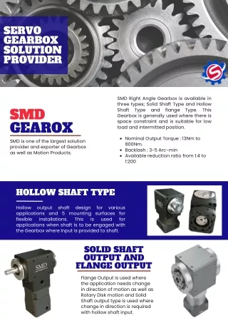 servo gearbox solution provider