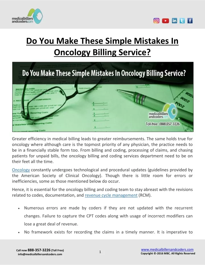 do you make these simple mistakes in oncology