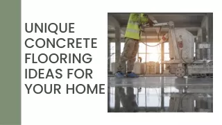 Unique Concrete Flooring Ideas For Your Home