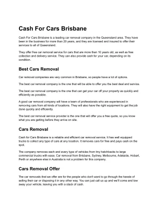 Cash For Cars Brisbane (1)