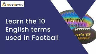 Learn the 10 English terms used in Football