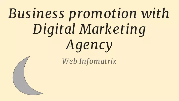 business promotion with digital marketing agency