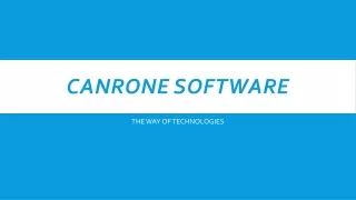 Canrone software, the way of technologies