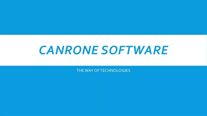 canrone software