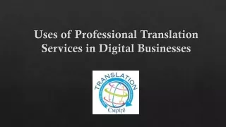Uses of Professional Translation Services in Digital Businesses