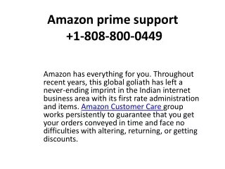 Amazon prime support 