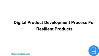 Digital Product Development Process For Resilient Products