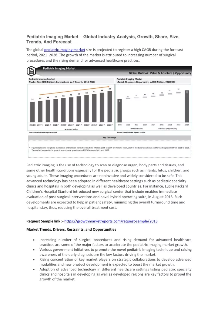 pediatric imaging market global industry analysis