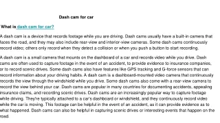 _ Dash cam for car
